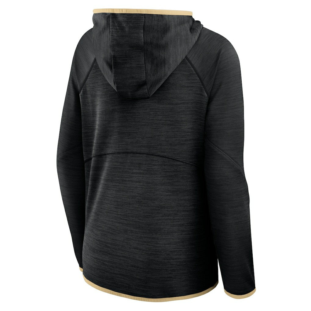 New Orleans Saints Women's Redzone End Around Pass Raglan Full-Zip Hoodie - Black for sale