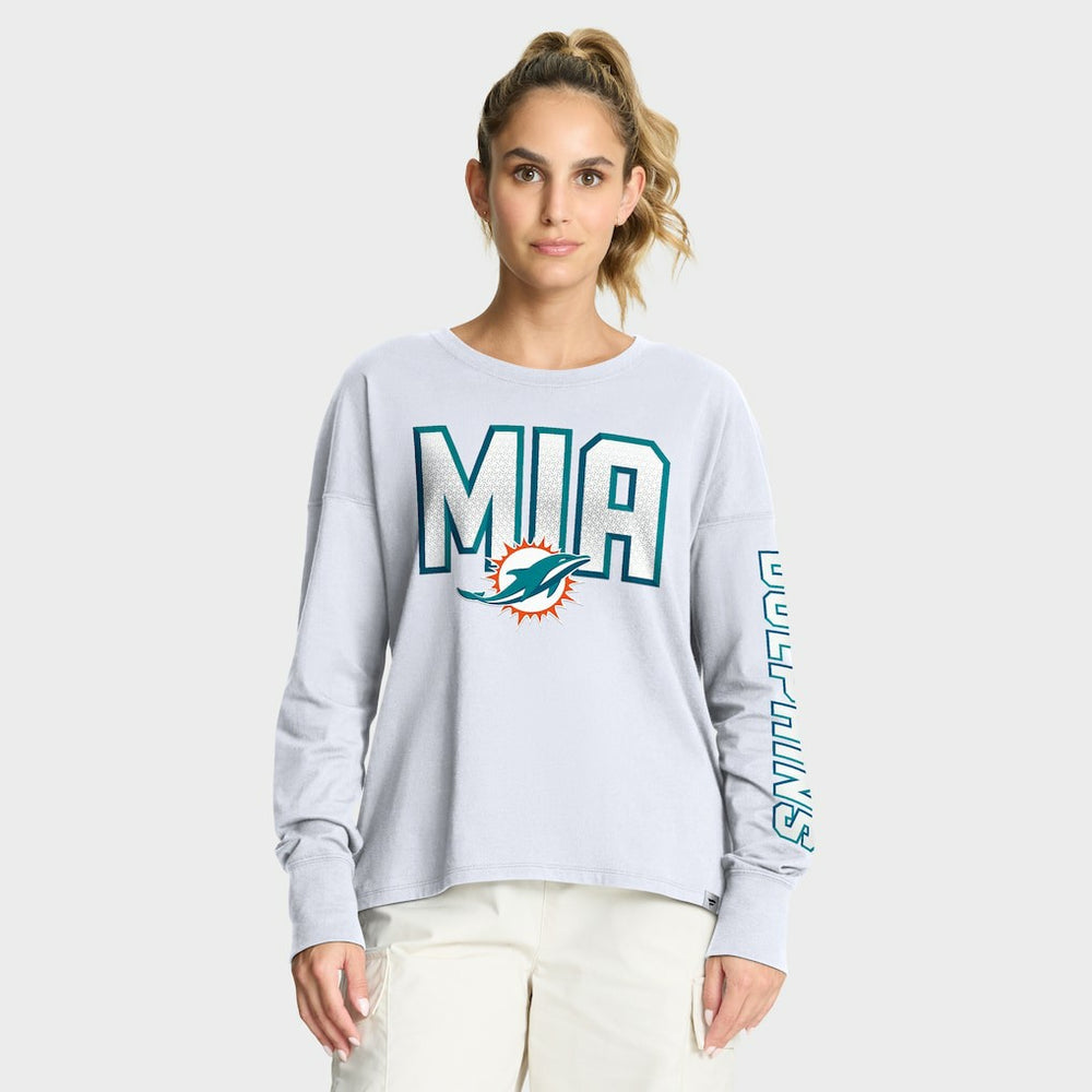 Miami Dolphins Women's Hometown Legacy Long Sleeve T-Shirt - White discount