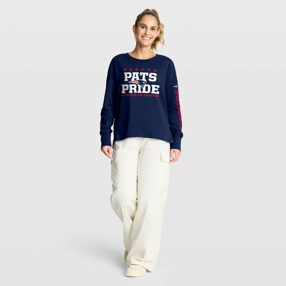 New England Patriots Women's Hometown Legacy Long Sleeve T-Shirt - Navy cheap