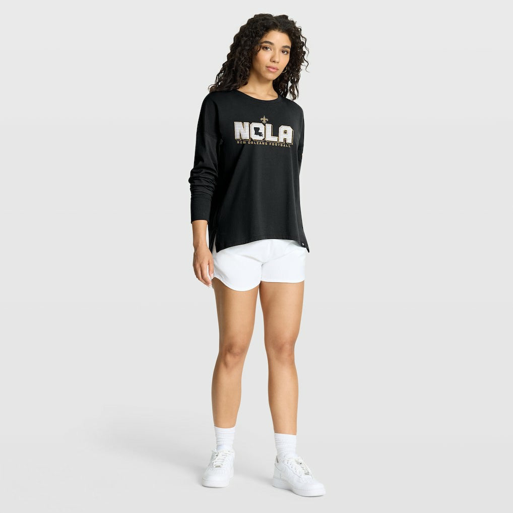 New Orleans Saints Women's Hometown Legacy Long Sleeve T-Shirt - Black outlet