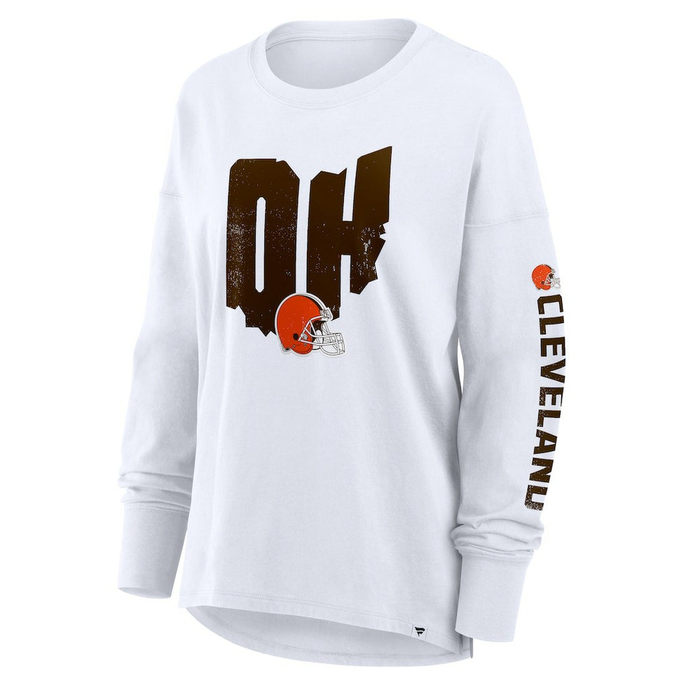 Cleveland Browns Women's Hometown Legacy Long Sleeve T-Shirt - White discount