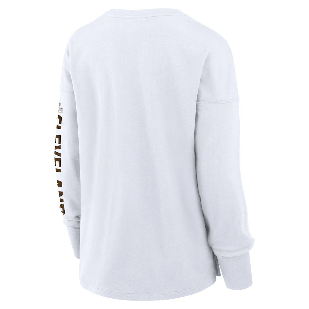 Cleveland Browns Women's Hometown Legacy Long Sleeve T-Shirt - White discount