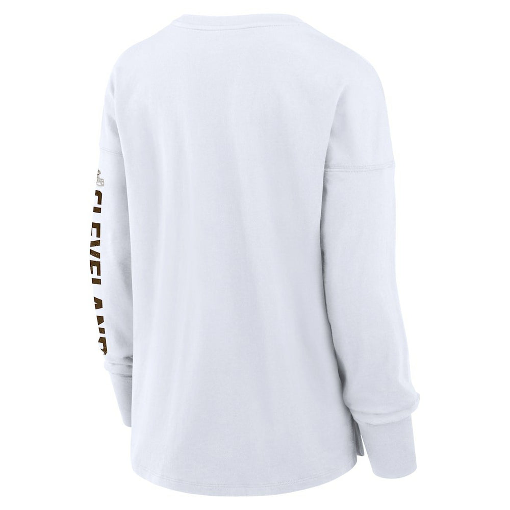 Cleveland Browns Women's Hometown Legacy Long Sleeve T-Shirt - White discount