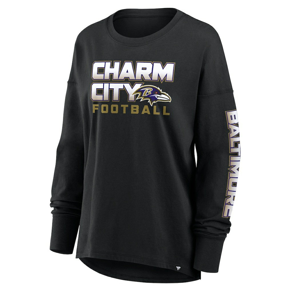 Baltimore Ravens Women's Hometown Legacy Long Sleeve T-Shirt - Black discount