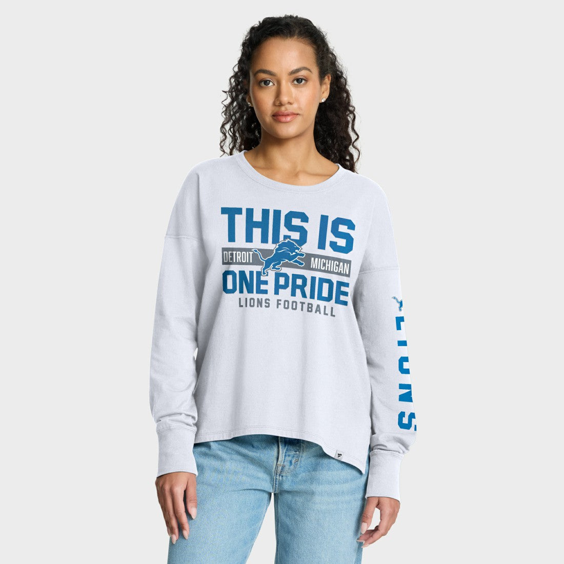 Detroit Lions Women's Hometown Legacy Long Sleeve T-Shirt - White on sale