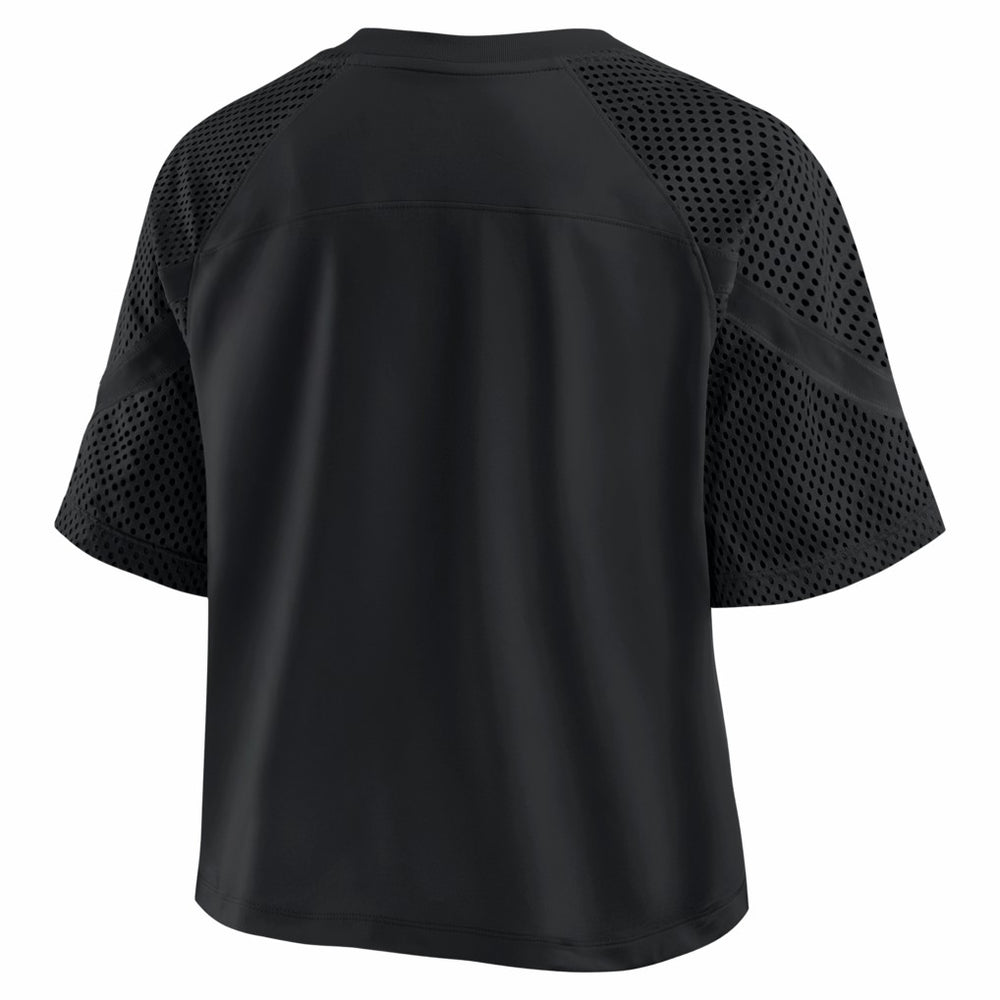 Kansas City Chiefs Women's Oversized Raglan V-Neck Blackout Fashion Jersey on sale