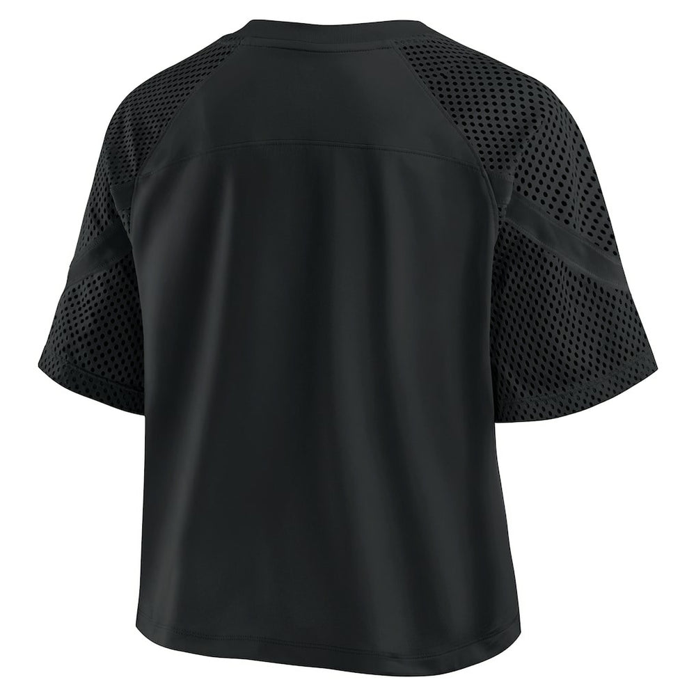 New Orleans Saints Women's Oversized Raglan V-Neck Blackout Fashion Jersey discount