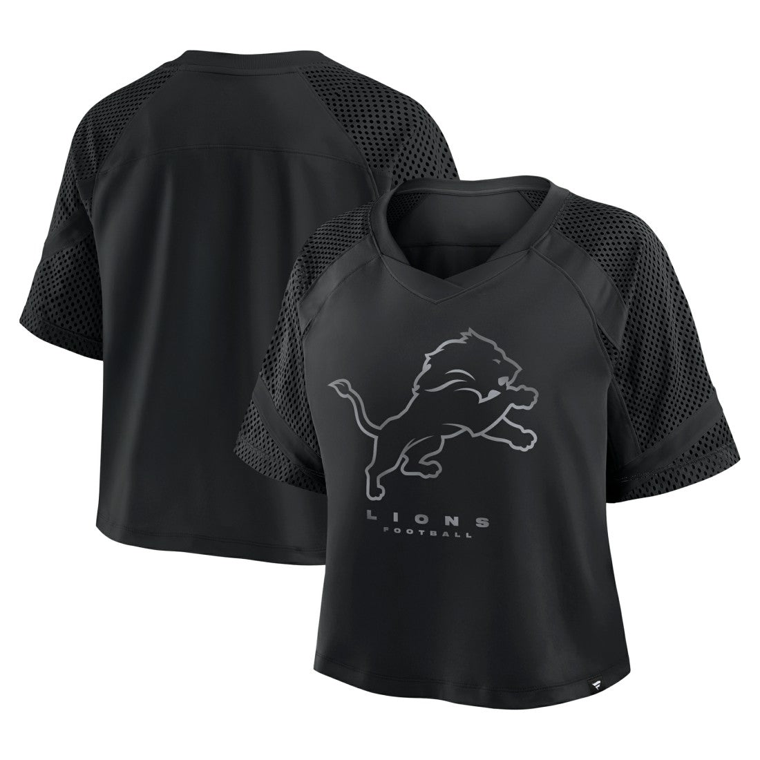 Detroit Lions Women's Oversized Raglan V-Neck Blackout Fashion Jersey outlet