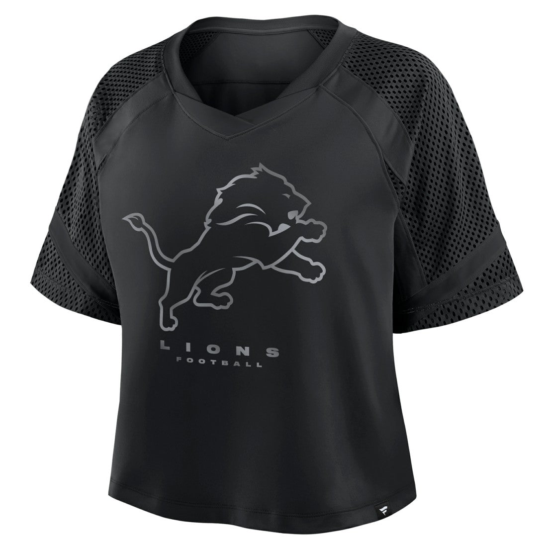 Detroit Lions Women's Oversized Raglan V-Neck Blackout Fashion Jersey outlet