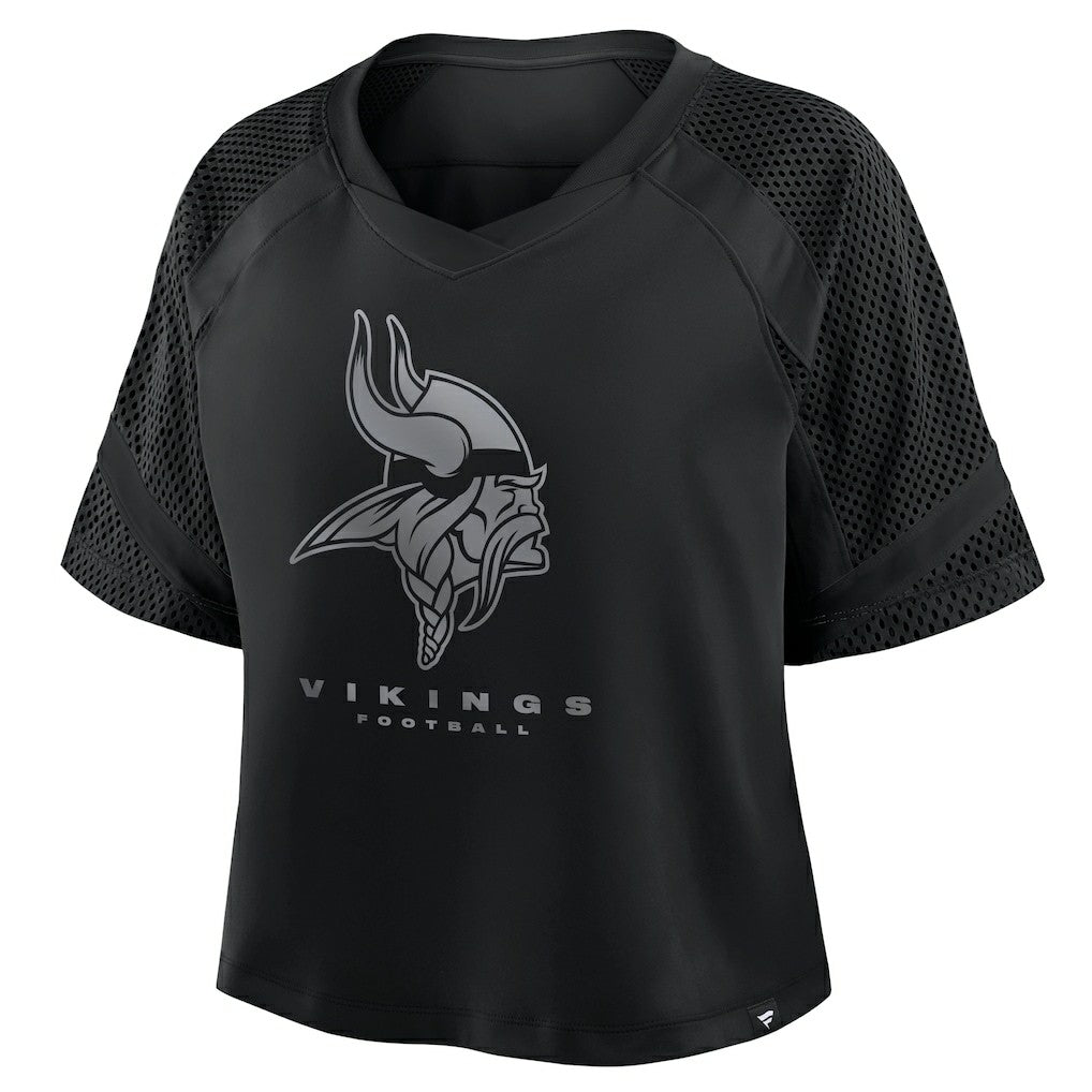 Minnesota Vikings Women's Oversized Raglan V-Neck Blackout Fashion Jersey online