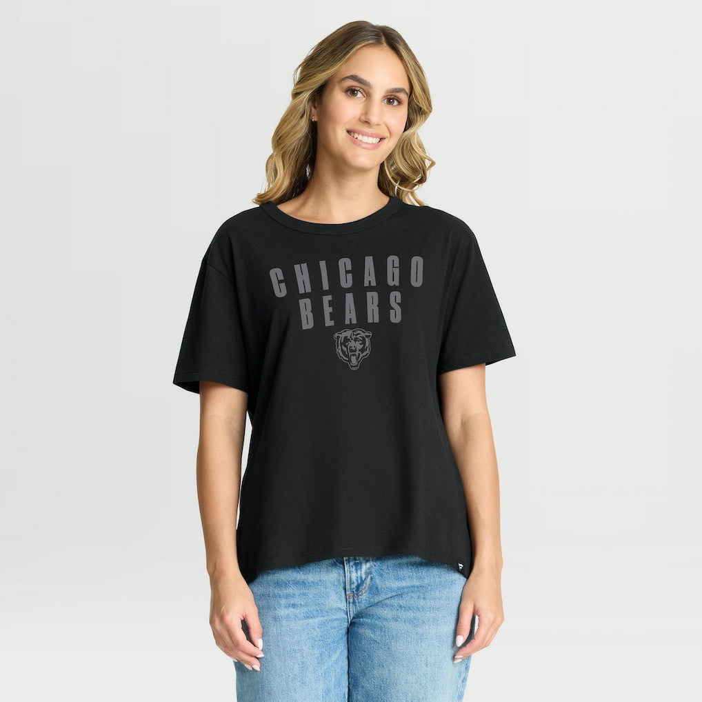 Chicago Bears Women's Blackout Kneel Down Legacy T-Shirt - Black for sale