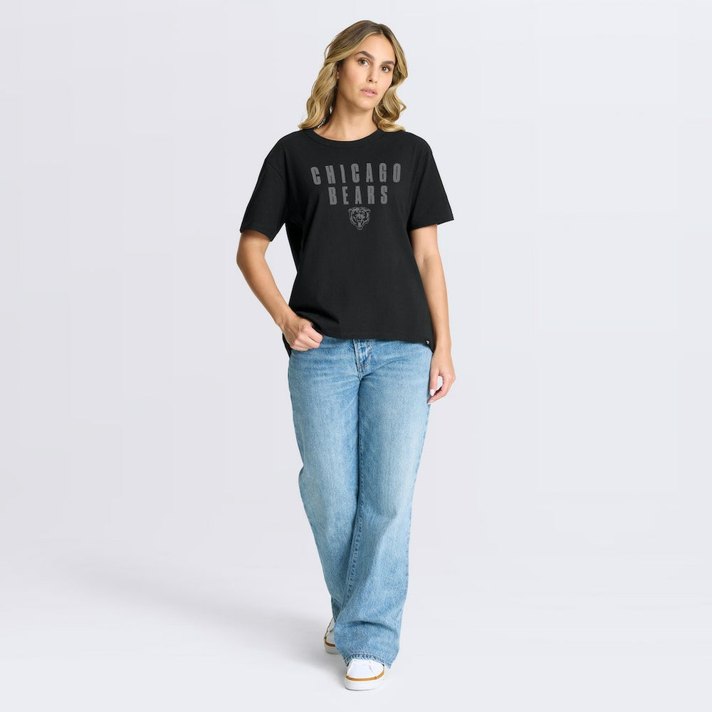 Chicago Bears Women's Blackout Kneel Down Legacy T-Shirt - Black for sale