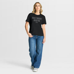 Baltimore Ravens Women's Blackout Kneel Down Legacy T-Shirt - Black cheap
