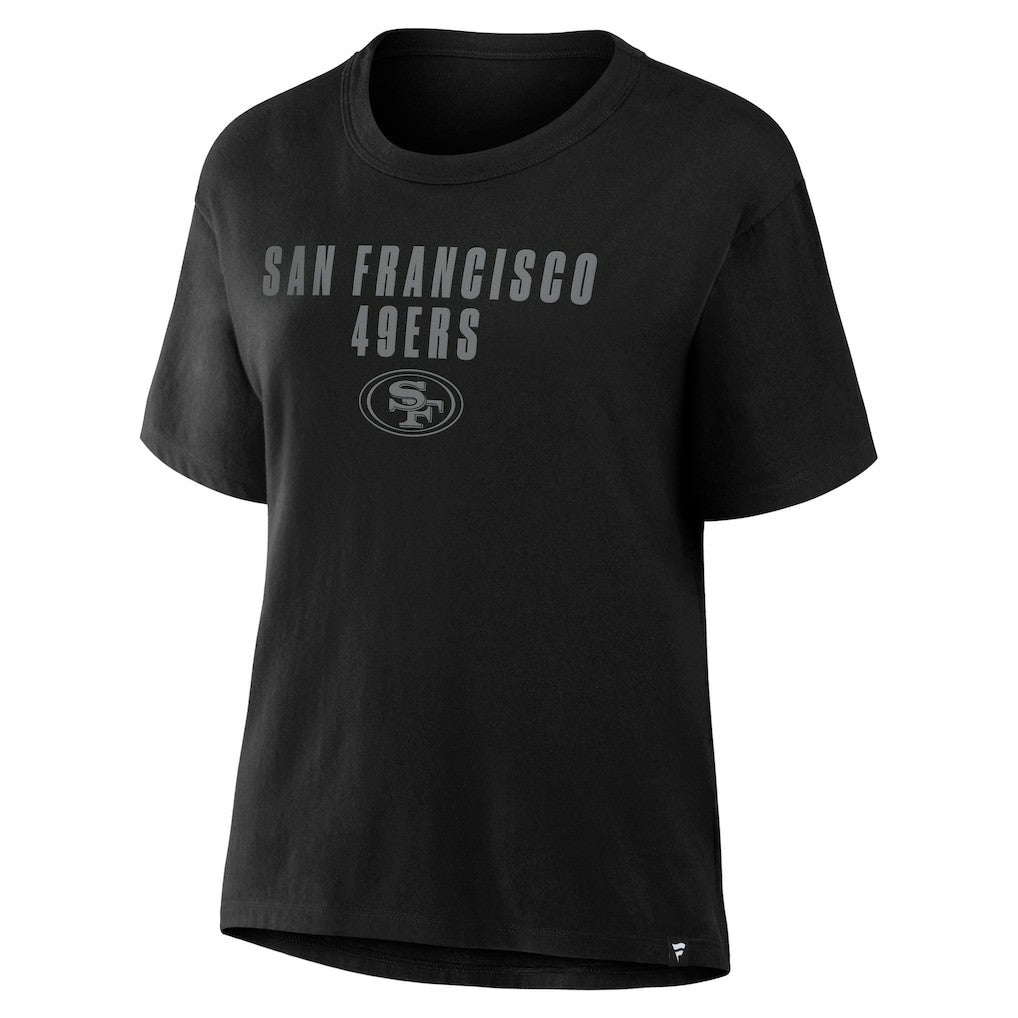 San Francisco 49ers Women's Blackout Kneel Down Legacy T-Shirt - Black on sale