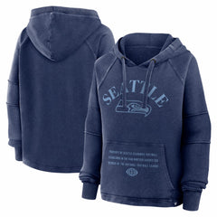 Seattle Seahawks Women's Oversized Raglan Gridiron Hoodie - Navy for sale