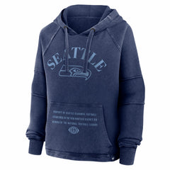 Seattle Seahawks Women's Oversized Raglan Gridiron Hoodie - Navy for sale