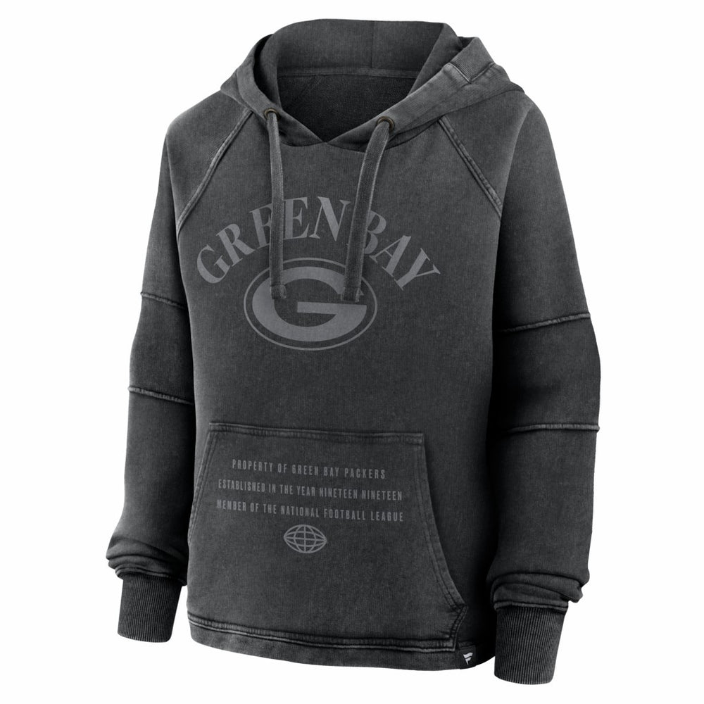 Green Bay Packers Women's Oversized Raglan Gridiron Hoodie - Black on sale