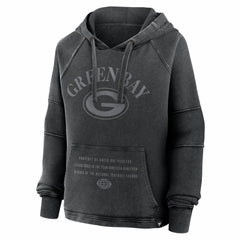 Green Bay Packers Women's Oversized Raglan Gridiron Hoodie - Black on sale