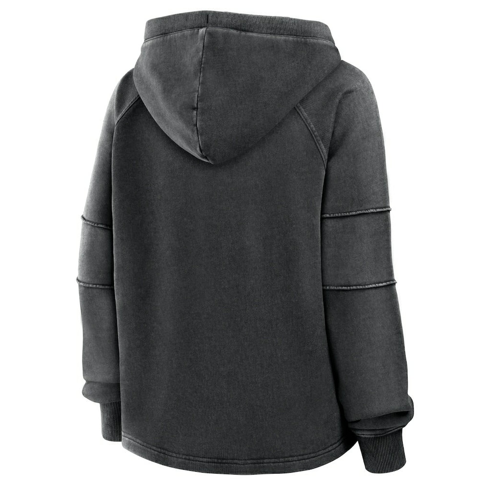 San Francisco 49ers Women's Oversized Raglan Gridiron Hoodie - Black on sale