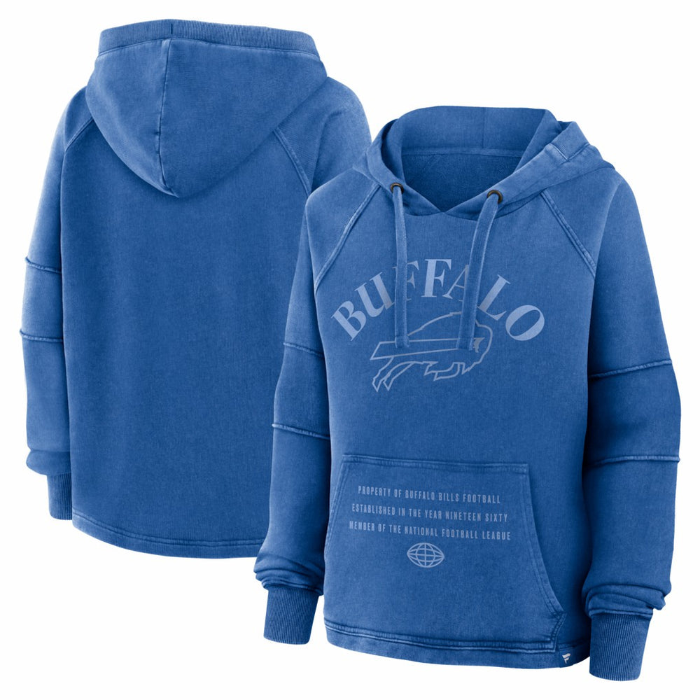 Buffalo Bills Women's Oversized Raglan Gridiron Hoodie - Royal cheap