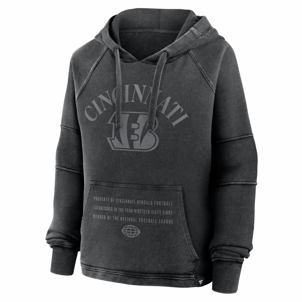 Cincinnati Bengals Women's Oversized Raglan Gridiron Hoodie - Black outlet