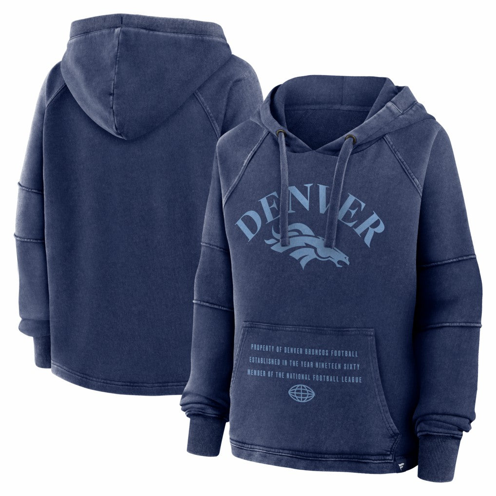 Denver Broncos Women's Oversized Raglan Gridiron Hoodie - Navy outlet