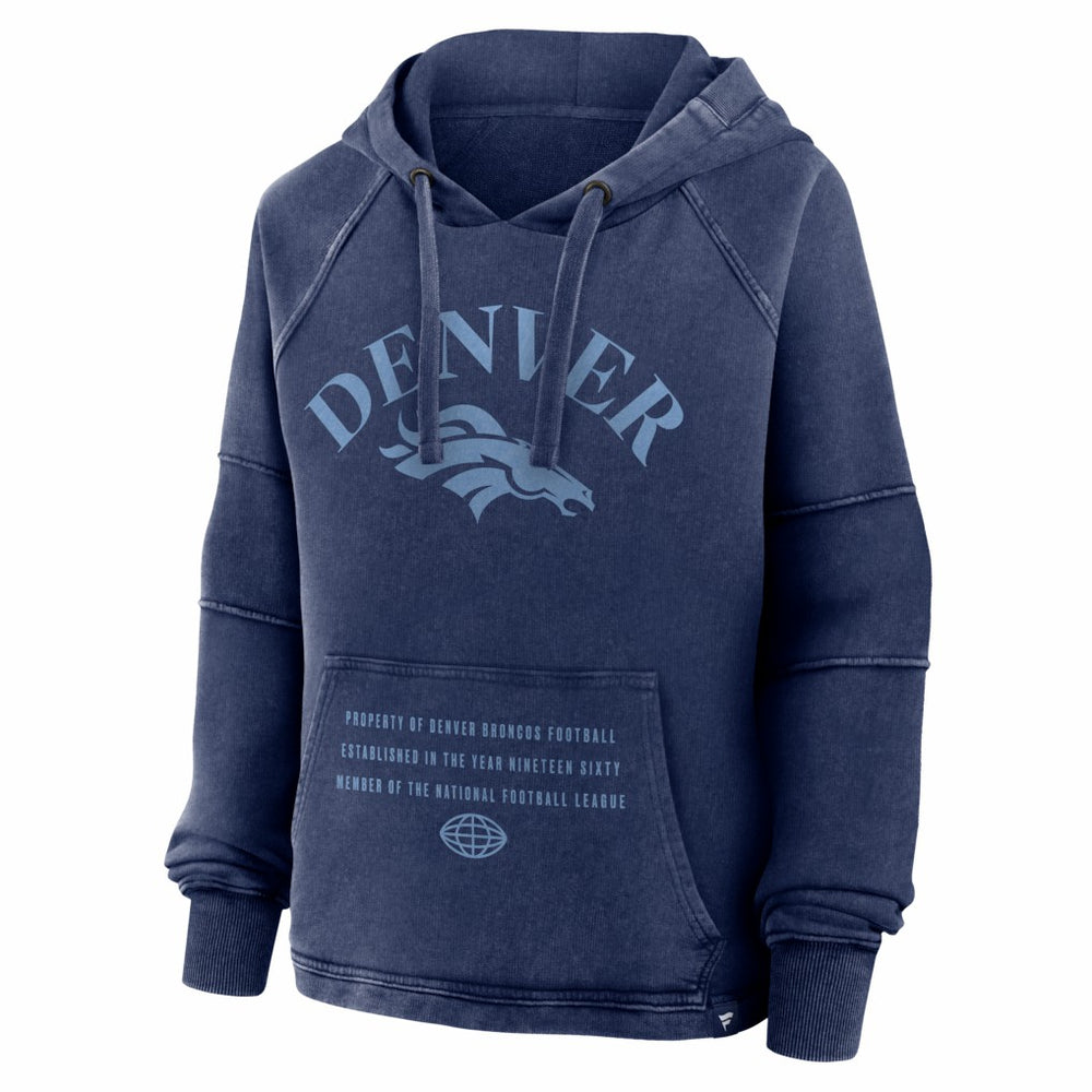 Denver Broncos Women's Oversized Raglan Gridiron Hoodie - Navy outlet