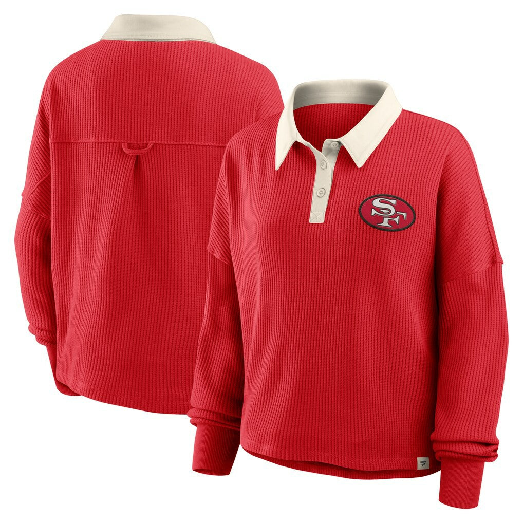 San Francisco 49ers Women's Oversized Hometown Premium Thermal Long Sleeve Shirt - Scarlet on sale