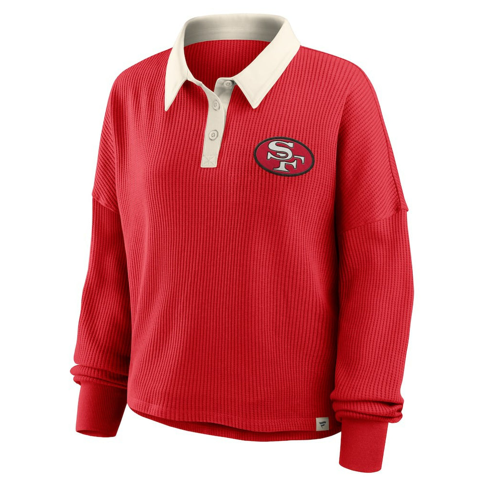 San Francisco 49ers Women's Oversized Hometown Premium Thermal Long Sleeve Shirt - Scarlet on sale