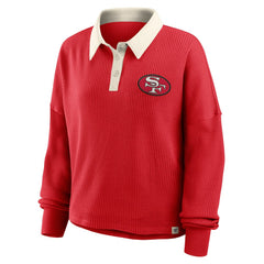 San Francisco 49ers Women's Oversized Hometown Premium Thermal Long Sleeve Shirt - Scarlet on sale