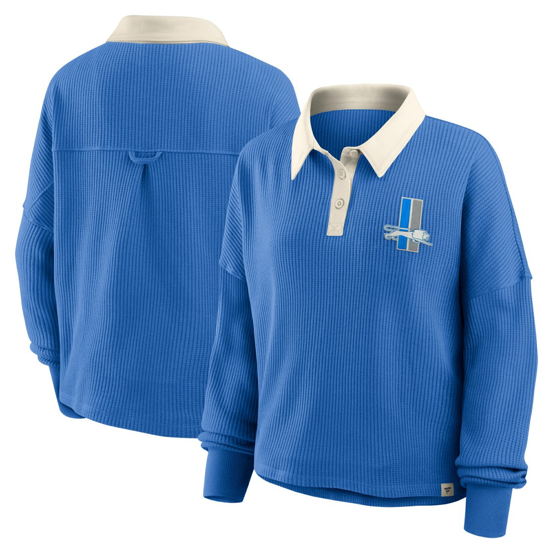 Detroit Lions Women's Oversized Hometown Premium Thermal Long Sleeve Shirt - Blue on sale