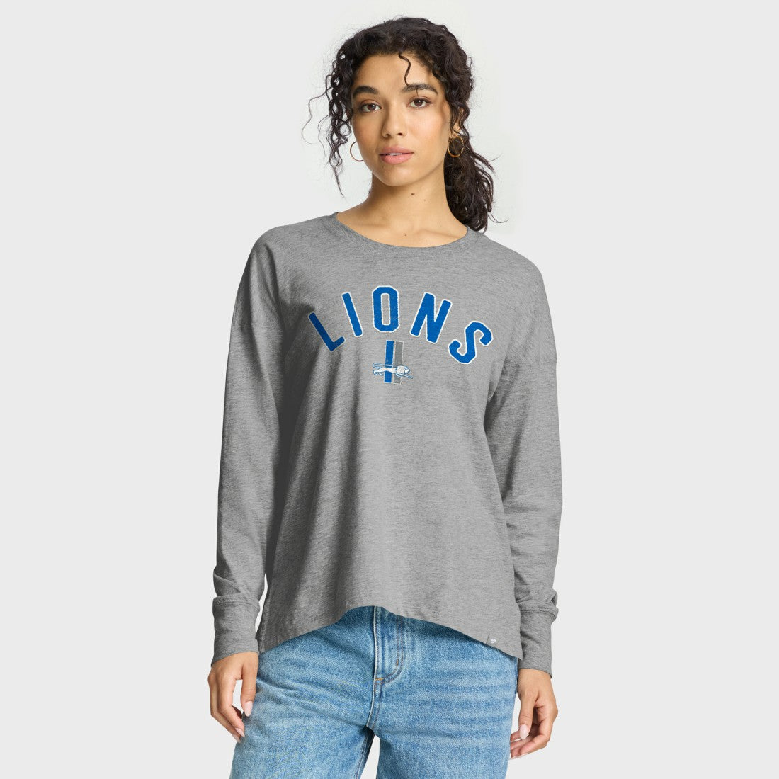 Detroit Lions Women's Hometown Legacy Long Sleeve T-Shirt - Heather Gray on sale