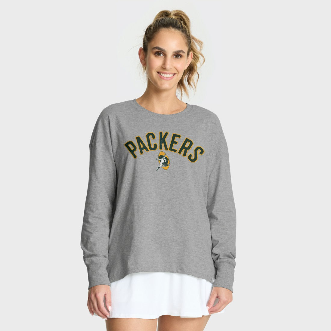 Green Bay Packers Women's Hometown Legacy Long Sleeve T-Shirt - Heather Gray sale
