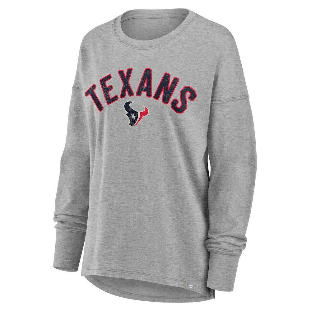 Houston Texans Women's Hometown Legacy Long Sleeve T-Shirt - Heather Gray for sale