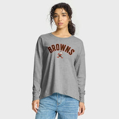 Cleveland Browns Women's Hometown Legacy Long Sleeve T-Shirt - Heather Gray online