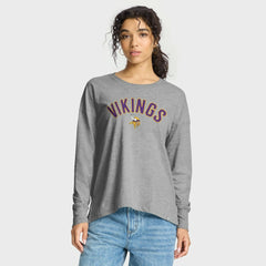 Minnesota Vikings Women's Hometown Legacy Long Sleeve T-Shirt - Heather Gray discount