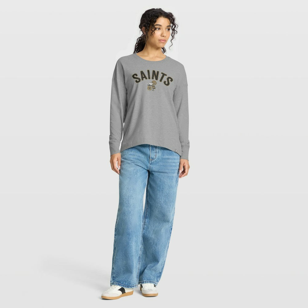New Orleans Saints Women's Hometown Legacy Long Sleeve T-Shirt - Heather Gray sale