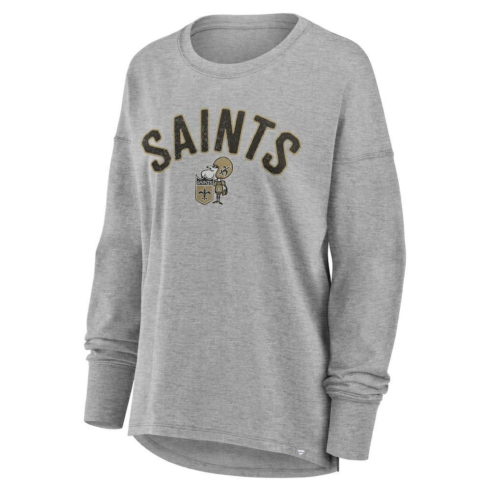 New Orleans Saints Women's Hometown Legacy Long Sleeve T-Shirt - Heather Gray sale