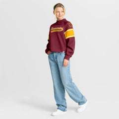 Washington Commanders Oversized Hometown Toss Sweep Mock Neck Pullover - Burgundy cheap