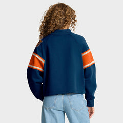 Chicago Bears Oversized Hometown Toss Sweep Mock Neck Pullover - Navy on sale