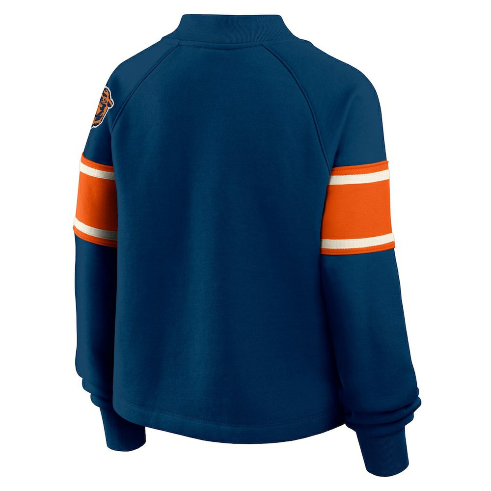 Chicago Bears Oversized Hometown Toss Sweep Mock Neck Pullover - Navy on sale