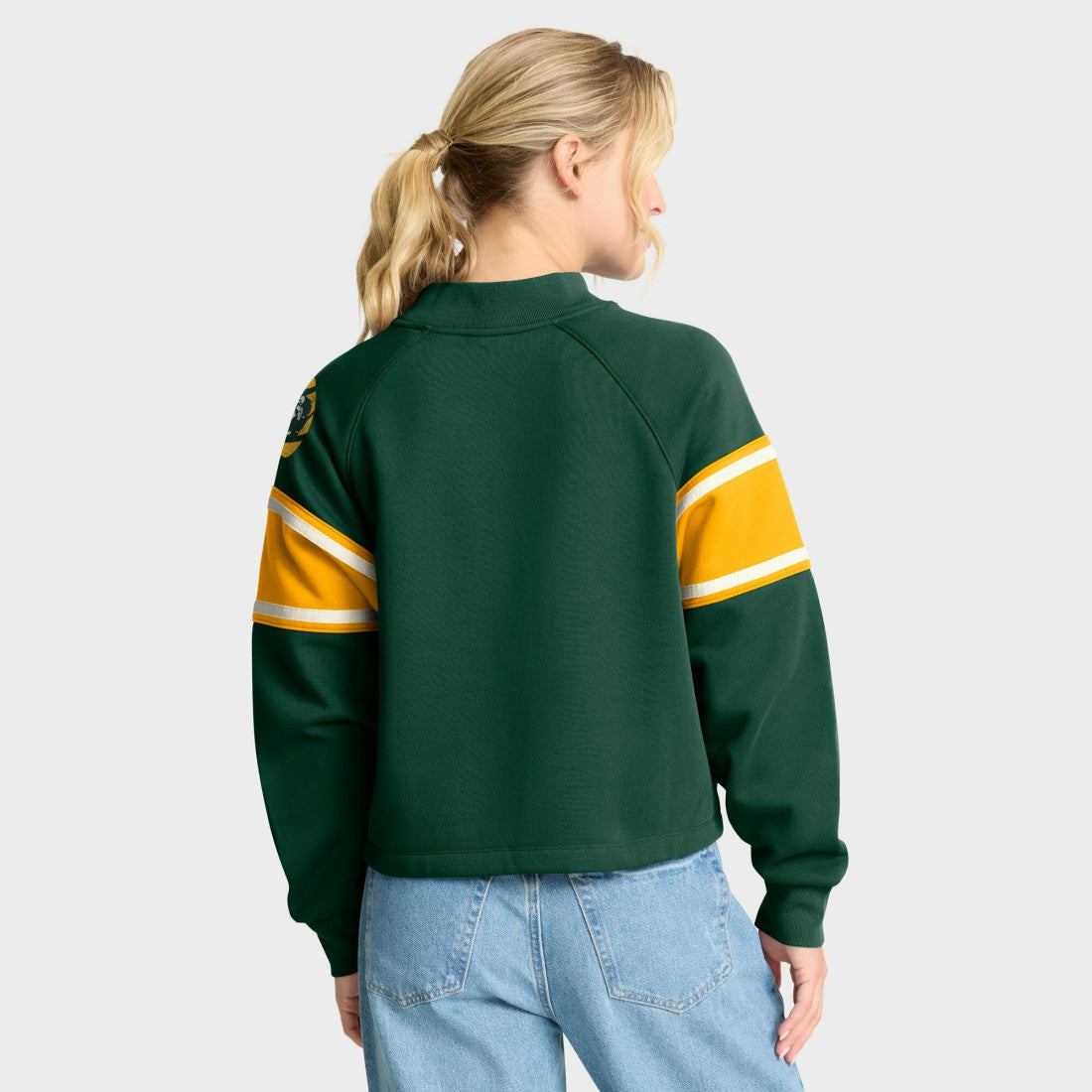 Green Bay Packers Oversized Hometown Toss Sweep Mock Neck Pullover - Green cheap