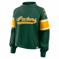 Green Bay Packers Oversized Hometown Toss Sweep Mock Neck Pullover - Green cheap