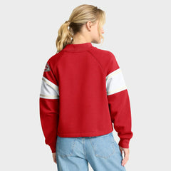 Kansas City Chiefs Oversized Hometown Toss Sweep Mock Neck Pullover - Red discount