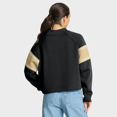 New Orleans Saints Oversized Hometown Toss Sweep Mock Neck Pullover - Black cheap