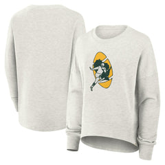 Green Bay Packers Women's Oversized Hometown Pullover Sweatshirt - Heather Gray outlet