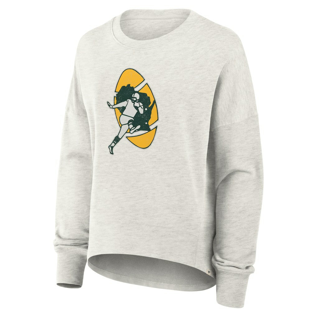 Green Bay Packers Women's Oversized Hometown Pullover Sweatshirt - Heather Gray outlet