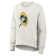 Green Bay Packers Women's Oversized Hometown Pullover Sweatshirt - Heather Gray outlet