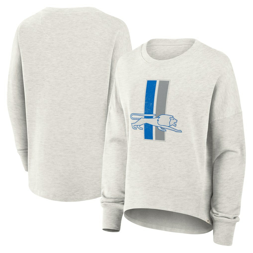 Detroit Lions Women's Oversized Hometown Pullover Sweatshirt - Heather Gray on sale