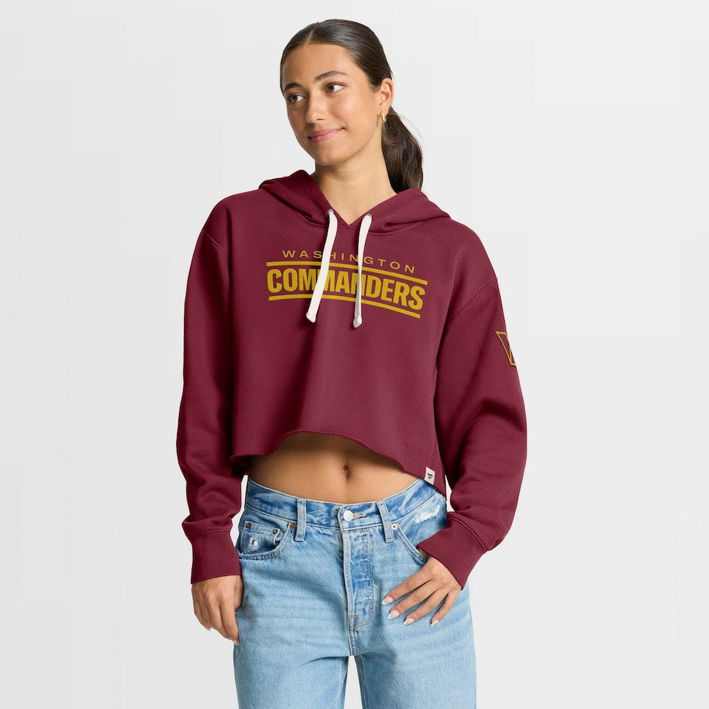 Washington Commanders Women's Oversized Hometown Heritage Cropped Hoodie - Burgundy outlet